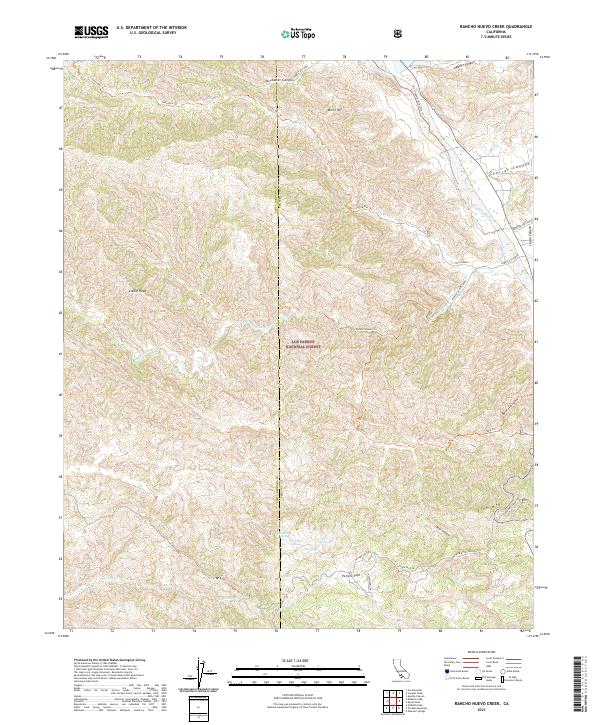 Rancho Nuevo Creek, CA — USGS 7.5-minute topo (2021)
