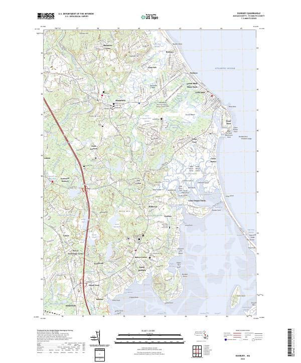 Duxbury, MA — USGS 7.5-minute topo (2024)