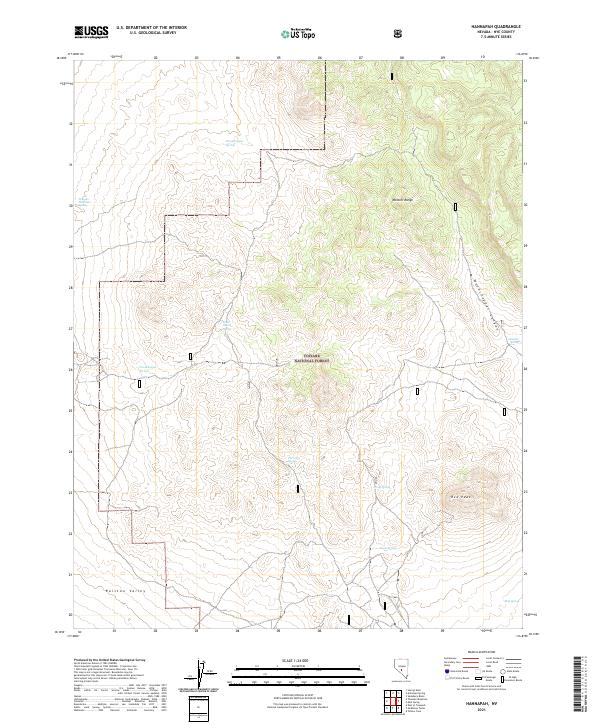 Hannapah, NV — USGS 7.5-minute topo (2021)