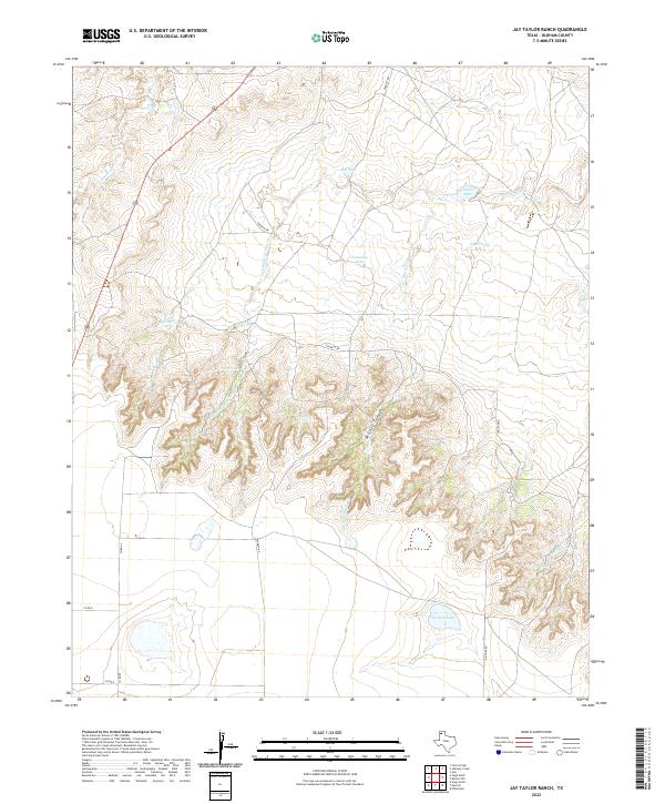 Jay Taylor Ranch, TX — USGS 7.5-minute topo (2022)