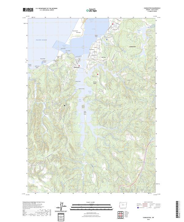 Charleston, OR — USGS 7.5-minute topo (2024)