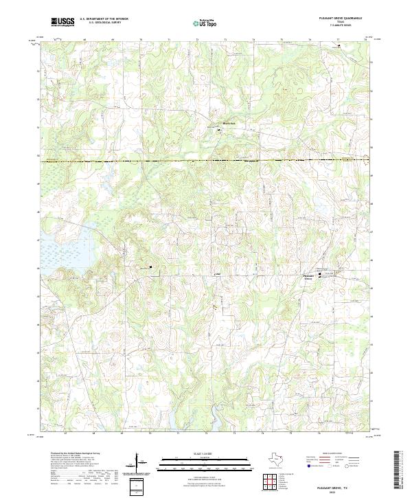 Pleasant Grove, TX — USGS 7.5-minute topo (2022)