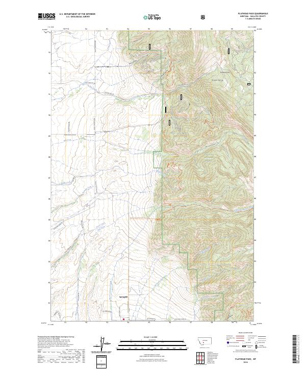 Flathead Pass, MT — USGS 7.5-minute topo (2024)