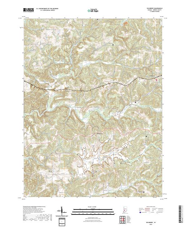 Solsberry, IN — USGS 7.5-minute topo (2022)