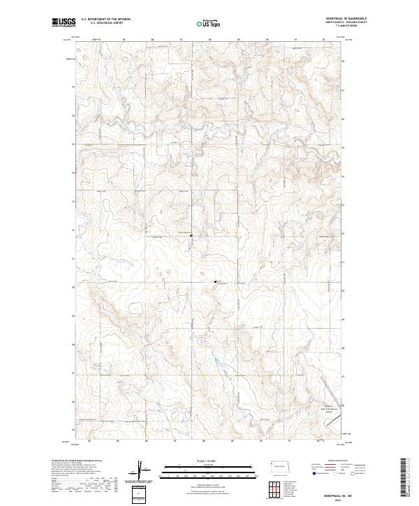 Bonetraill SE, ND — USGS 7.5-minute topo (2024)
