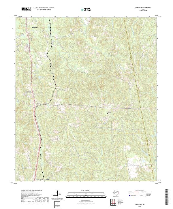 Harrisburg, TX — USGS 7.5-minute topo (2022)