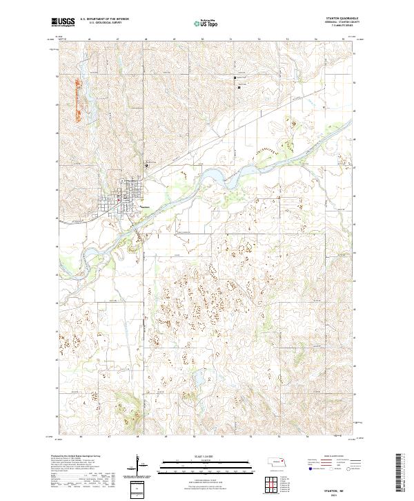 Stanton, NE — USGS 7.5-minute topo (2021)