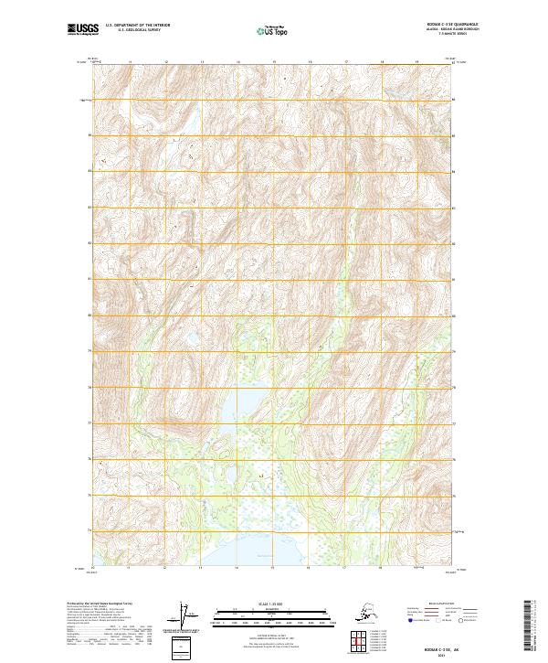 Kodiak C-3 SE, AK — USGS 7.5-minute topo (2021)