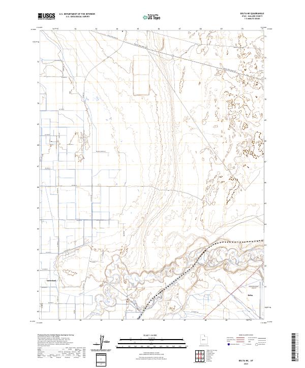 Delta NE, UT — USGS 7.5-minute topo (2023)