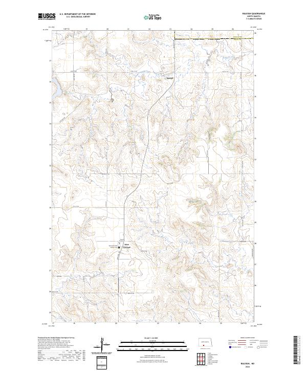 Raleigh, ND — USGS 7.5-minute topo (2024)