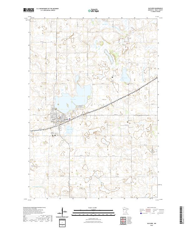 Gaylord, MN — USGS 7.5-minute topo (2022)