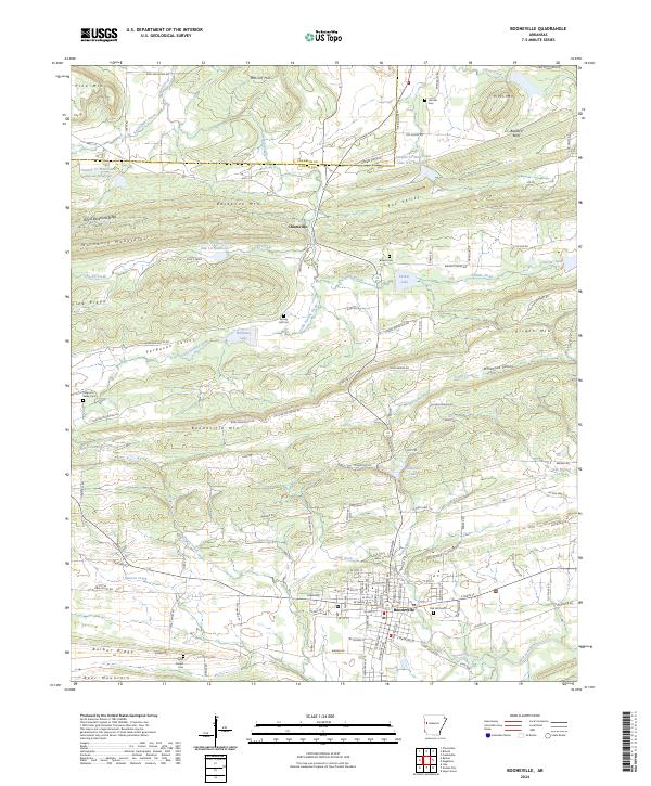 Booneville, AR — USGS 7.5-minute topo (2024)