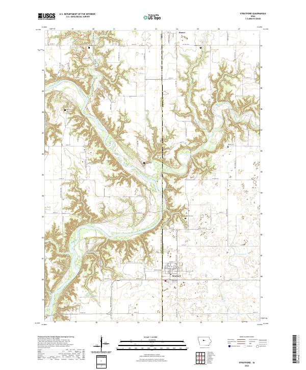 Stratford, IA — USGS 7.5-minute topo (2022)