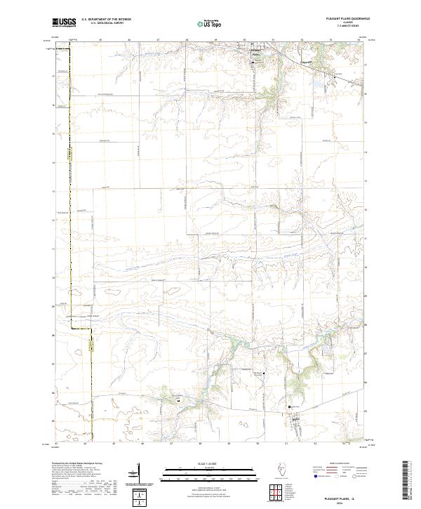 Pleasant Plains, IL — USGS 7.5-minute topo (2024)