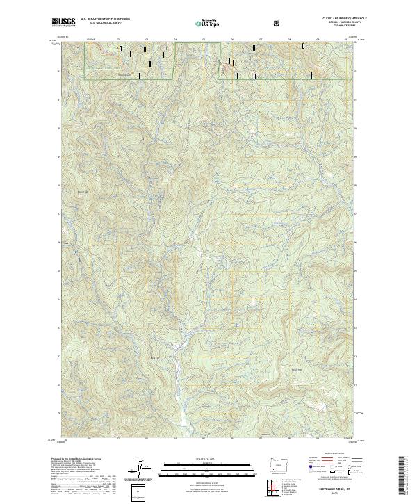 Cleveland Ridge, OR — USGS 7.5-minute topo (2023)