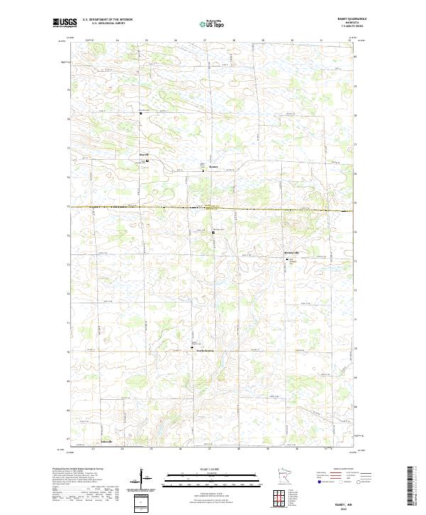 Ramey, MN — USGS 7.5-minute topo (2022)