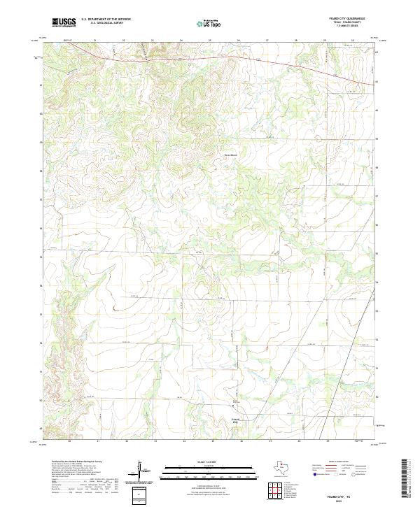 Foard City, TX — USGS 7.5-minute topo (2022)