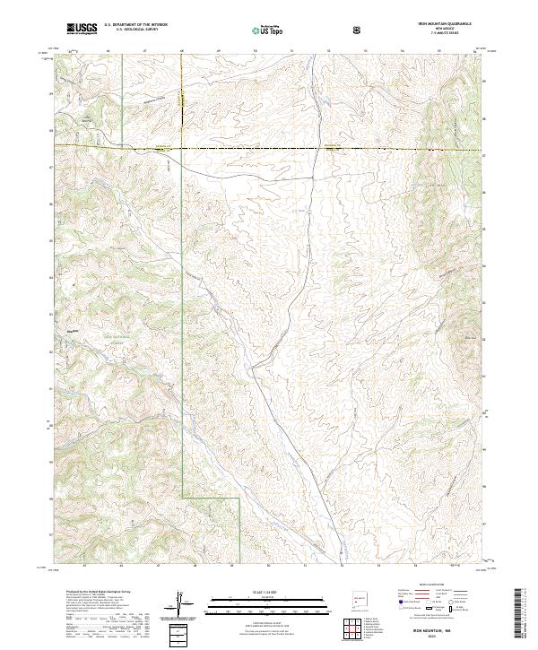 Iron Mountain, NM — USGS 7.5-minute topo (2023)