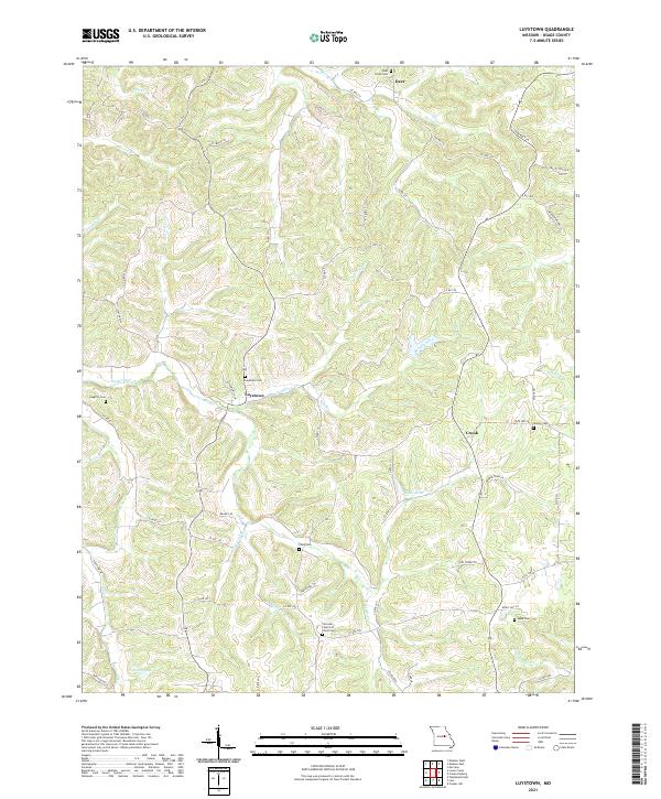 Luystown, MO — USGS 7.5-minute topo (2021)