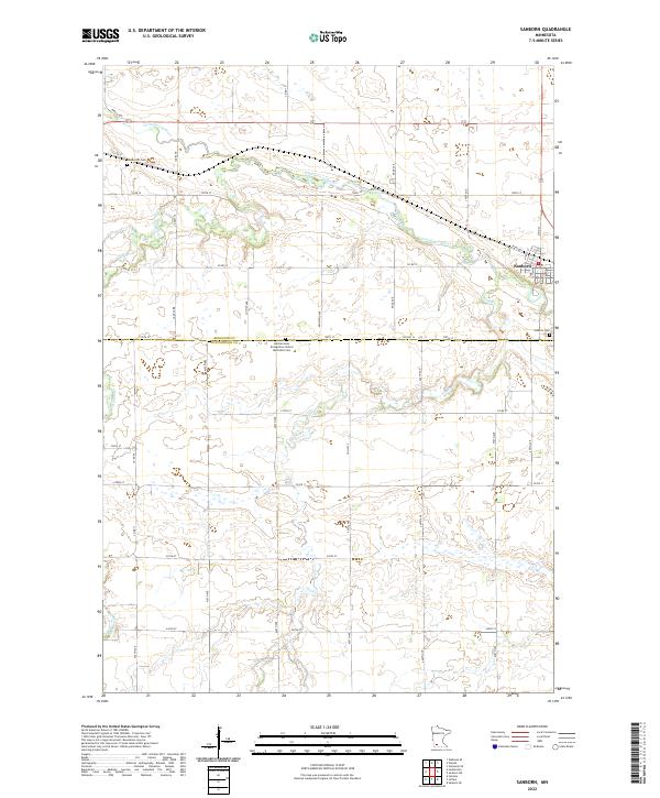 Sanborn, MN — USGS 7.5-minute topo (2022)