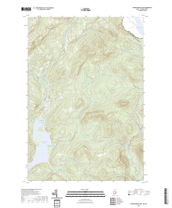 Parmachenee Lake, ME-QC — USGS 7.5-minute topo (2024)