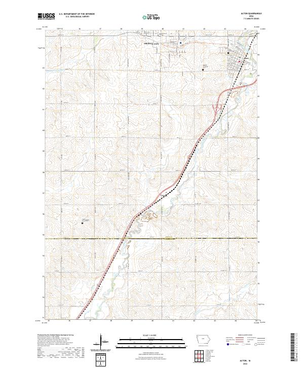Alton, IA — USGS 7.5-minute topo (2022)
