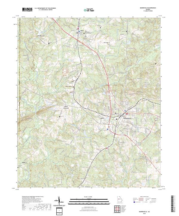 Barnesville, GA — USGS 7.5-minute topo (2024)