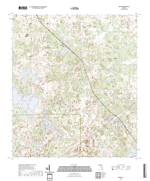 Archer, FL — USGS 7.5-minute topo (2024)