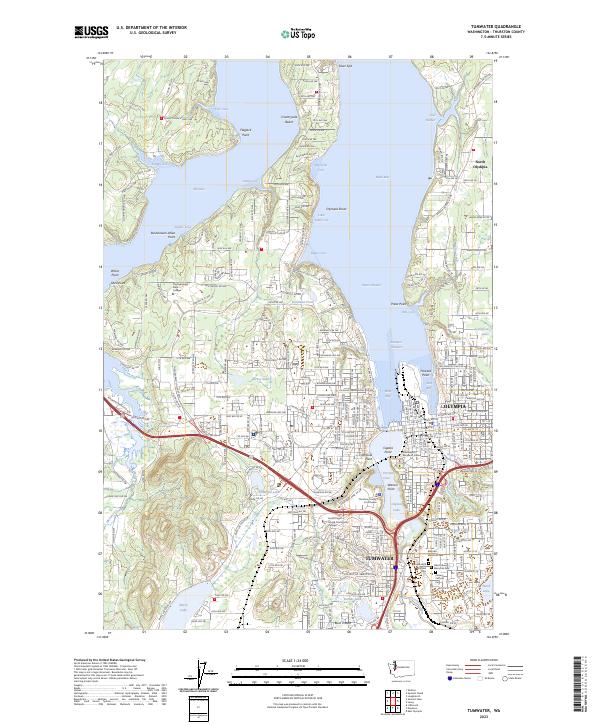 Tumwater, WA — USGS 7.5-minute topo (2023)