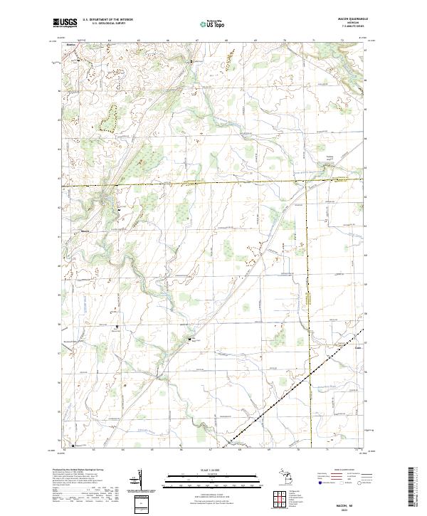 Macon, MI — USGS 7.5-minute topo (2023)