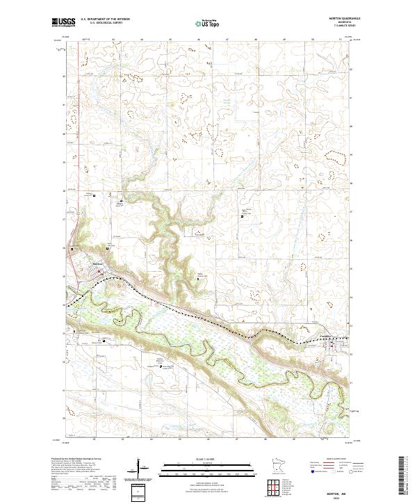 Morton, MN — USGS 7.5-minute topo (2022)