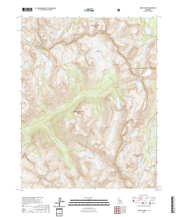 Mount Abbot, CA — USGS 7.5-minute topo (2021)