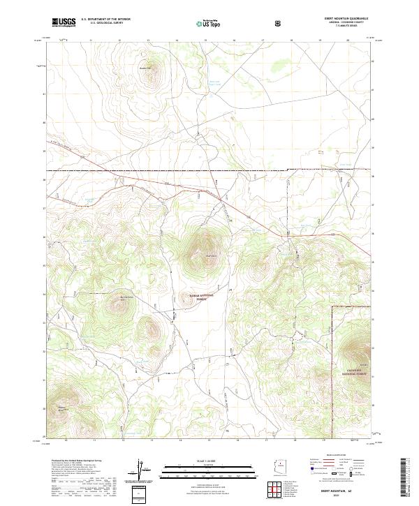 Ebert Mountain, AZ — USGS 7.5-minute topo (2021)