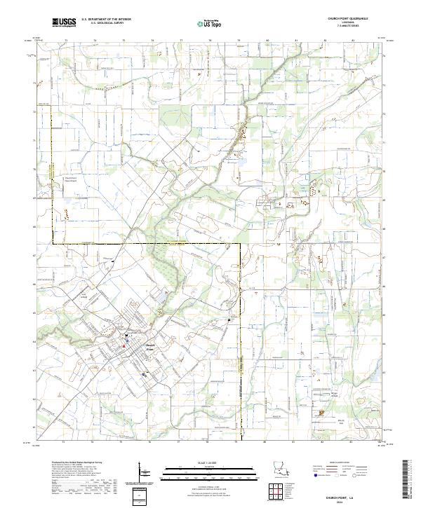 Church Point, LA — USGS 7.5-minute topo (2024)