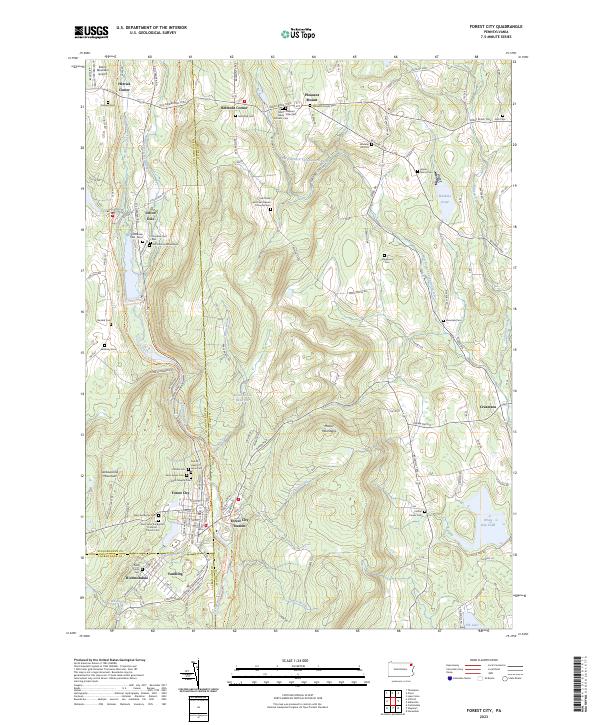Forest City, PA — USGS 7.5-minute topo (2023)