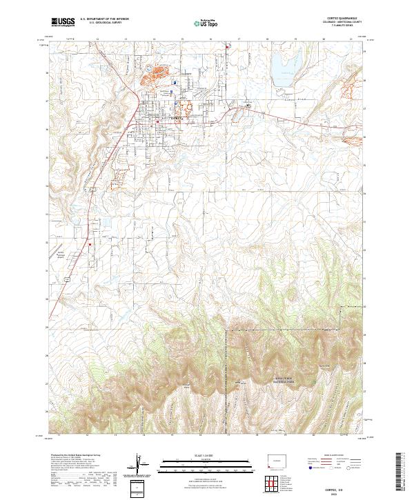 Cortez, CO — USGS 7.5-minute topo (2022)