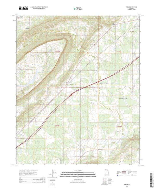 Steele, AL — USGS 7.5-minute topo (2026)