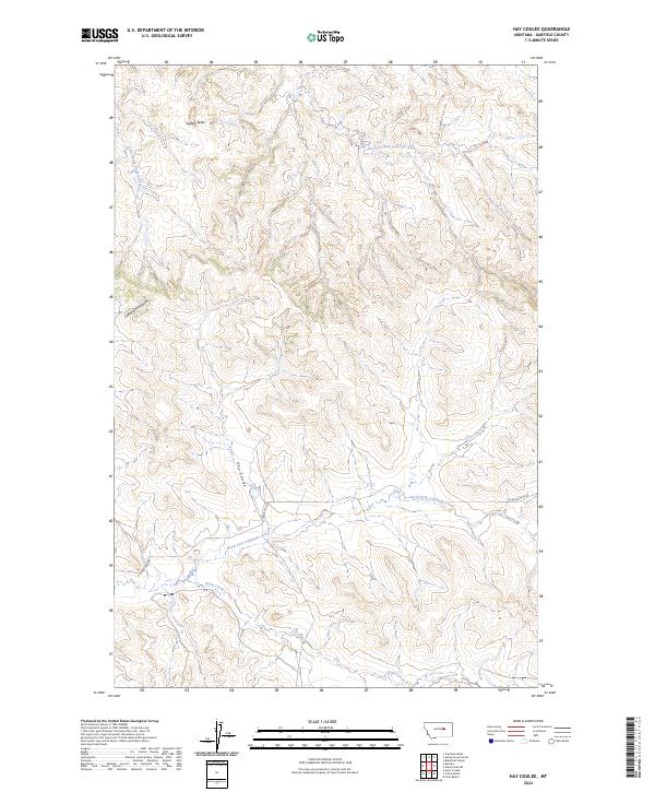 Hay Coulee, MT — USGS 7.5-minute topo (2024)