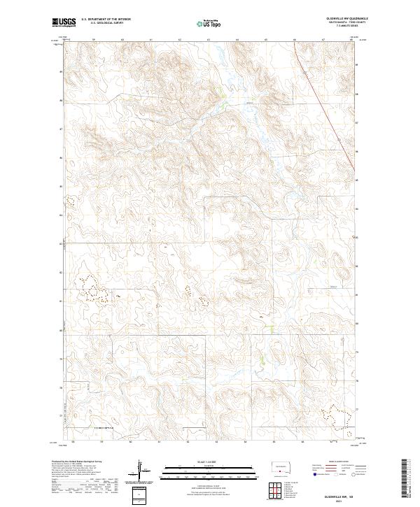 Olsonville NW, SD — USGS 7.5-minute topo (2021)