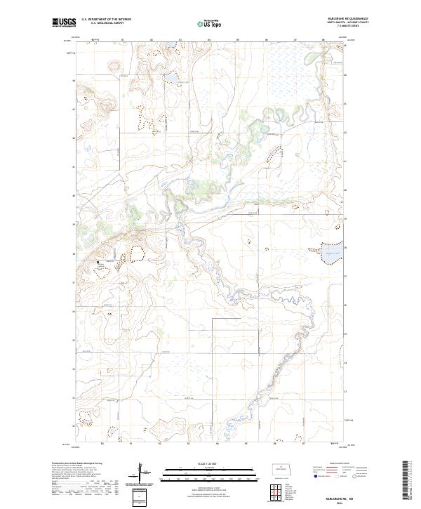 Karlsruhe NE, ND — USGS 7.5-minute topo (2024)