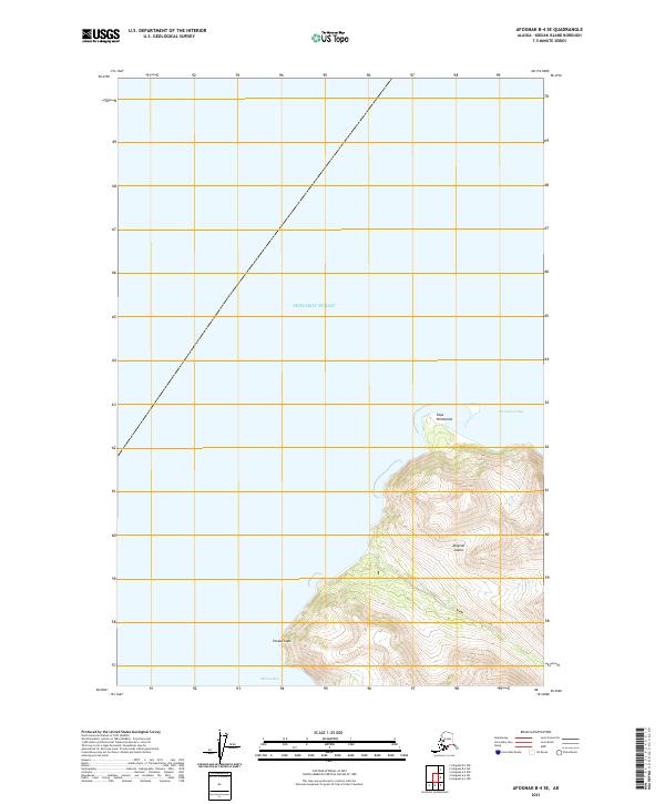 Afognak B-4 SE, AK — USGS 7.5-minute topo (2021)