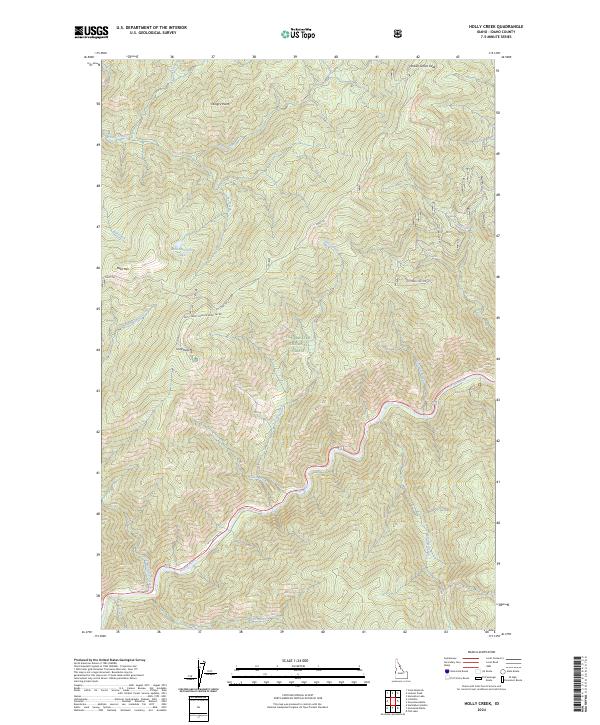 Holly Creek, ID — USGS 7.5-minute topo (2024)