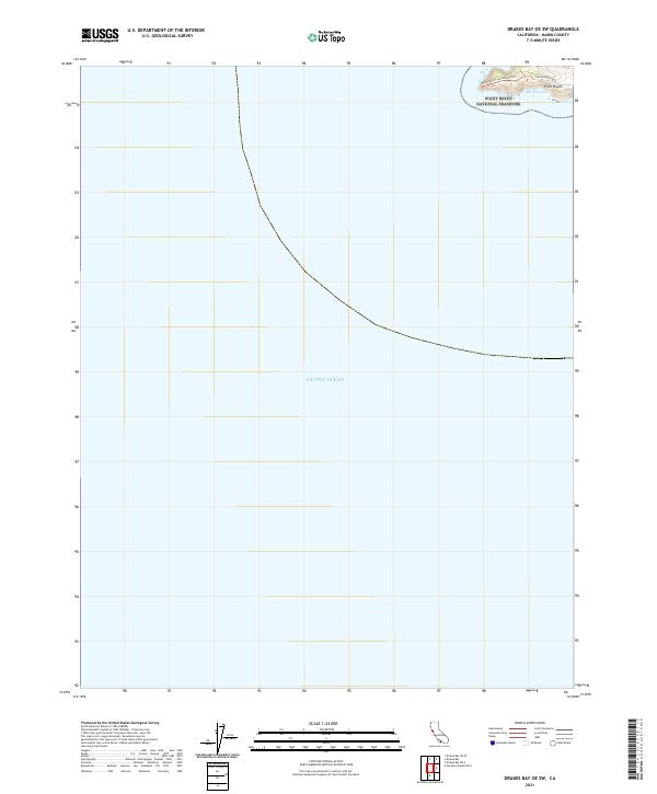 Drakes Bay OE SW, CA — USGS 7.5-minute topo (2021)