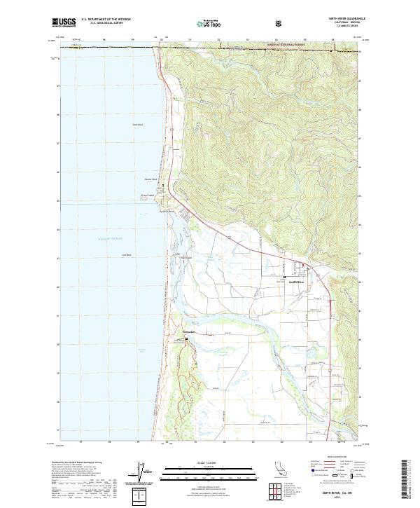 Smith River, CA-OR — USGS 7.5-minute topo (2021)