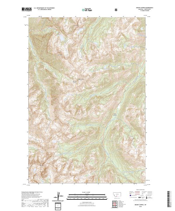 Mount Cowen, MT — USGS 7.5-minute topo (2024)