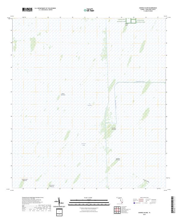 Chekika Island, FL — USGS 7.5-minute topo (2024)