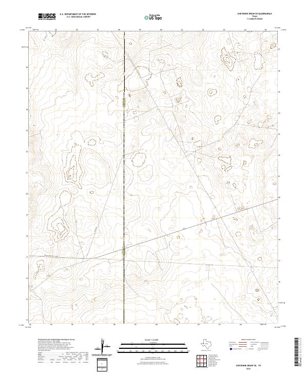Cheyenne Draw SE, TX — USGS 7.5-minute topo (2022)