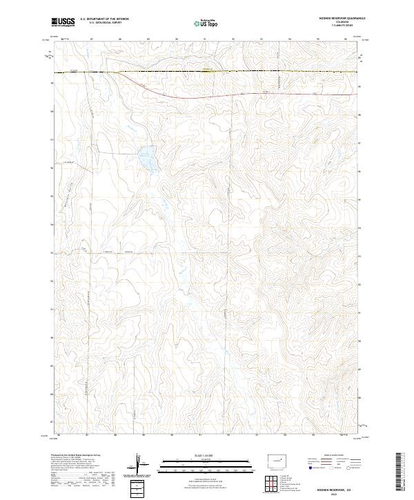 Noonen Reservoir, CO — USGS 7.5-minute topo (2022)