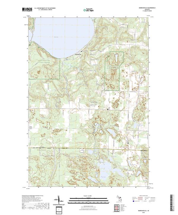 Burdickville, MI — USGS 7.5-minute topo (2023)