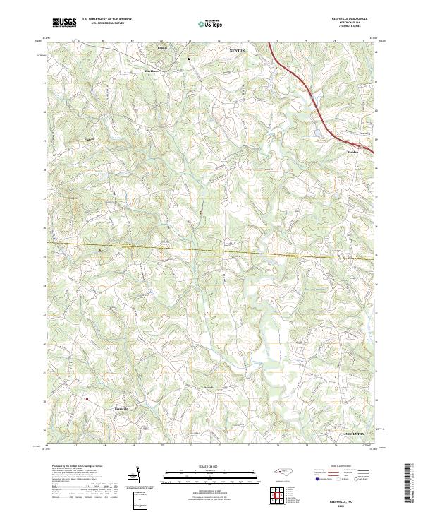 Reepsville, NC — USGS 7.5-minute topo (2022)